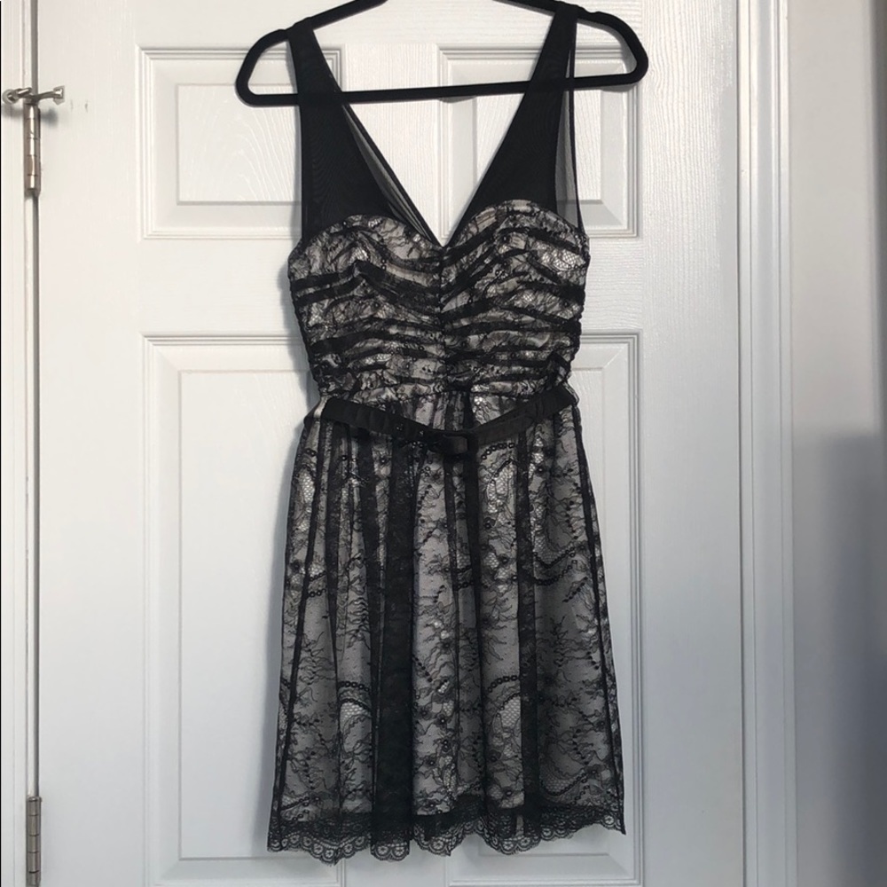 Bebe Black lace cocktail dress